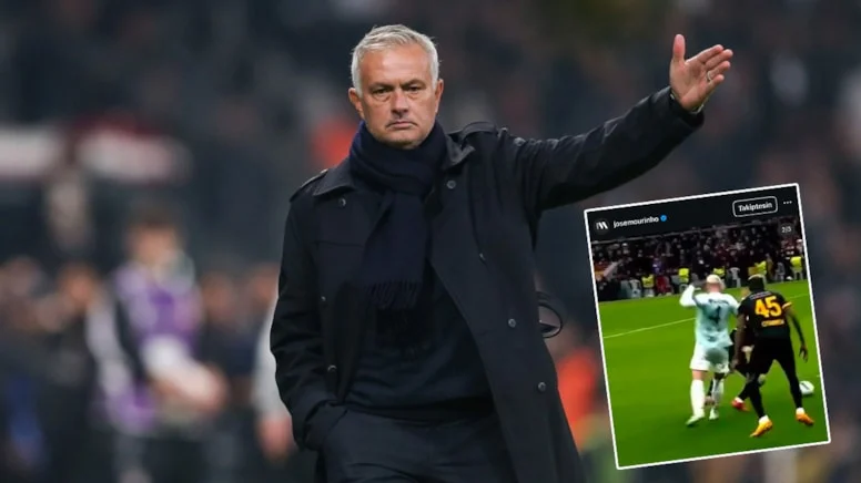 Mourinho'dan Galatasaray’a Sert Gönderme: Penaltı Pozisyonunu Paylaştı