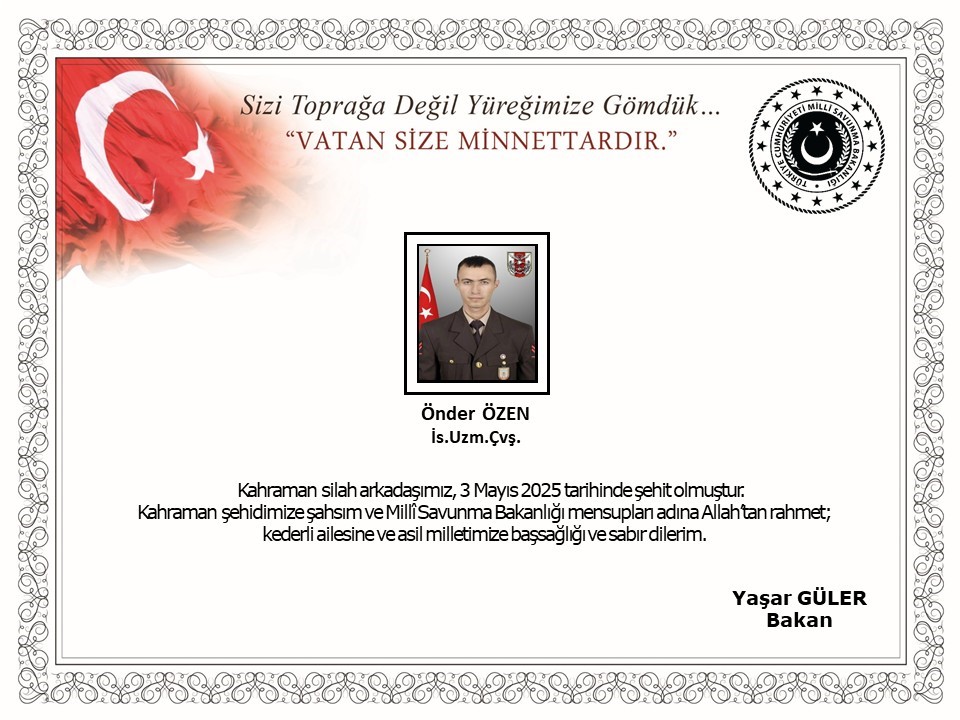MSB Duyurdu: Mayın Patlamasında Yaralanan Asker Şehit Oldu