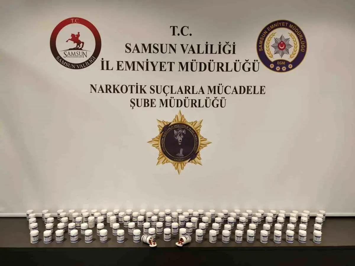 Samsun’da Uyuşturucu Operasyonu: 7 Bin 336 Sentetik Ecza Ele Geçirildi