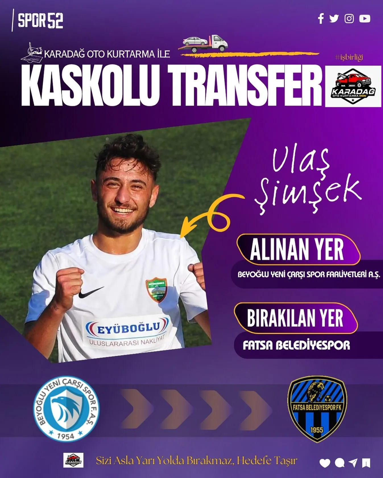 Ulaş Şimşek Resmen Fatsa Belediyespor’da