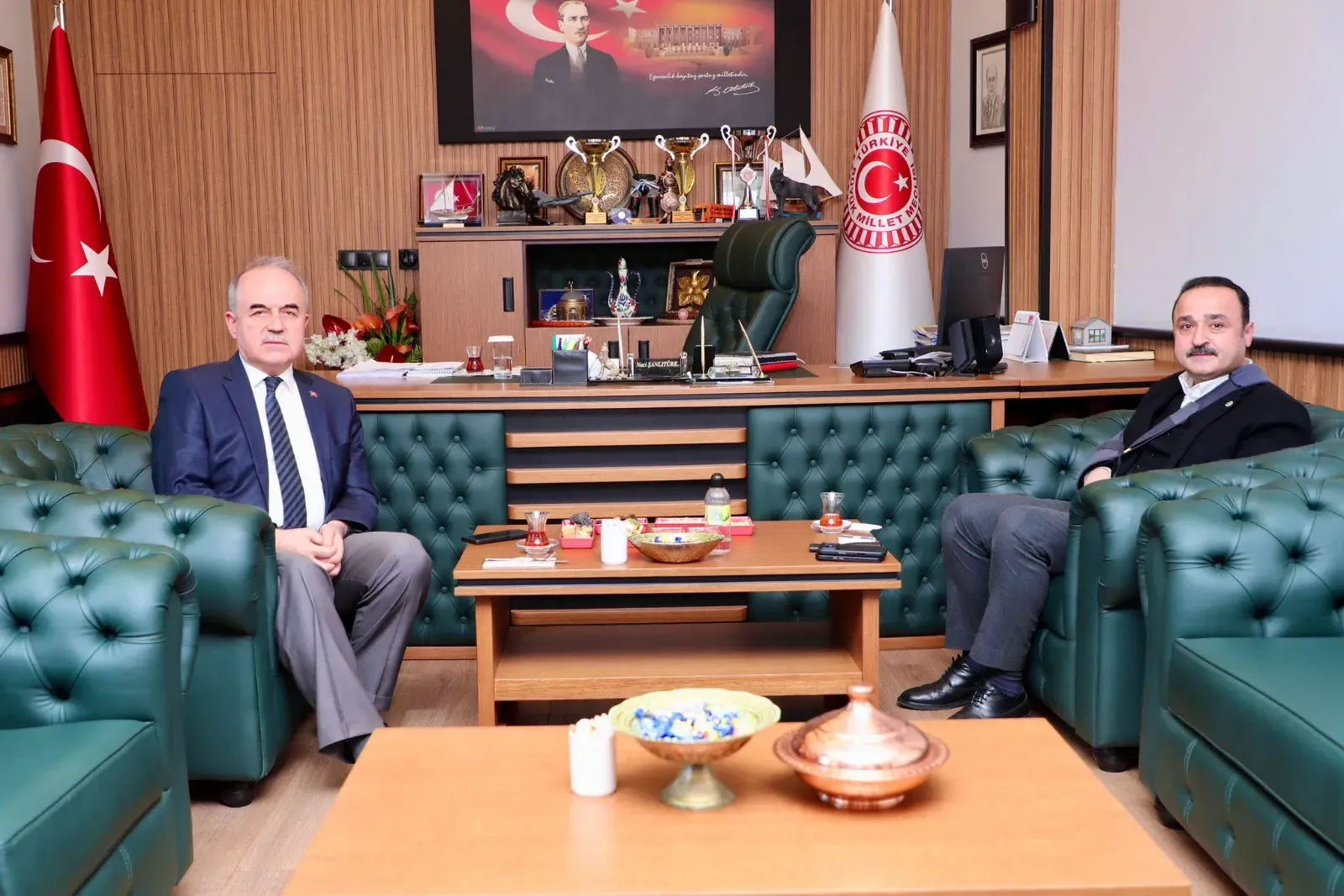 Vali Muammer Erol’dan Milletvekili Naci Şanlıtürk’e Geçmiş Olsun Ziyareti