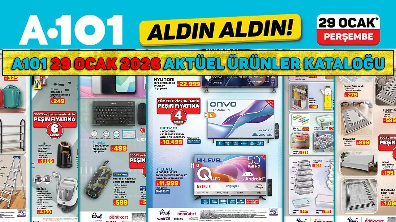 A101 29 Ocak 2026 Aktüel Ürünler Kataloğu: Elektronikten Ev Eşyalarına Kaçırılmayacak İndirimler