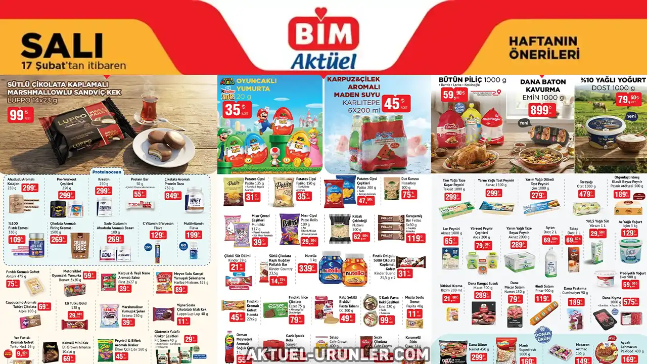 BİM 17 Şubat 2026 Aktüel Kataloğu Açıklandı Ramazan Öncesi 73 Üründe İndirim