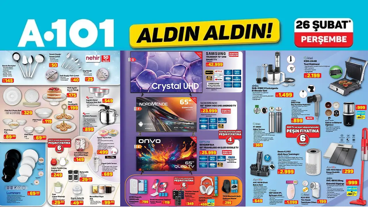 A101 26 Şubat 2026 Aktüel Ürünler Kataloğu Yayınlandı İşte İndirim Listesi