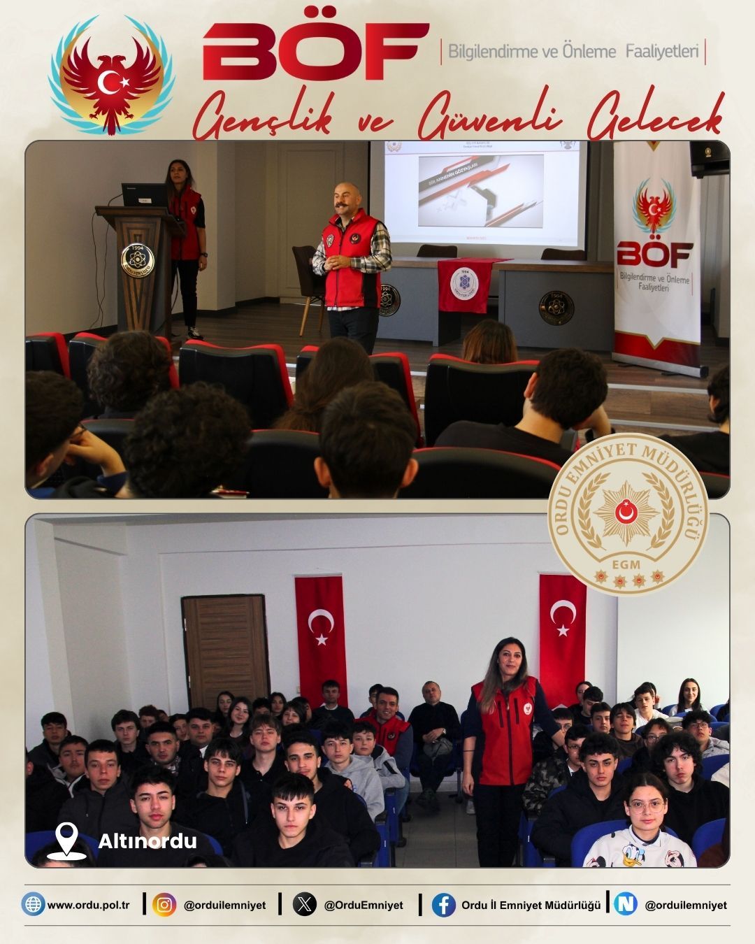 Altınordu’da “Gençlik ve Güvenli Gelecek” Projesi Başlatıldı