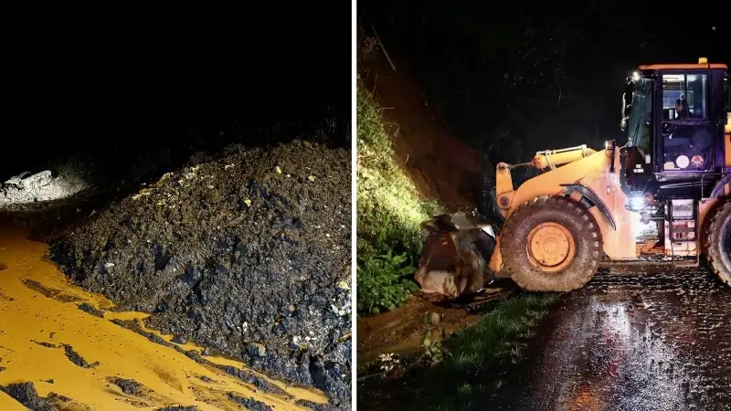 Ordu'da Sağanak Nedeniyle 10 Ayrı Noktada Heyelan Meydana Geldi