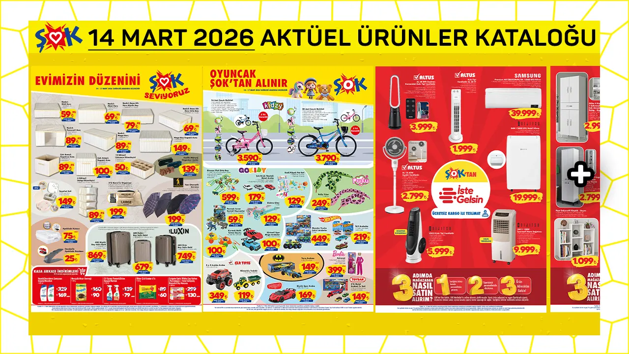 ŞOK 14 Mart Aktüel Ürünler Kataloğu Açıklandı: Hafta Sonuna Özel Büyük İndirim