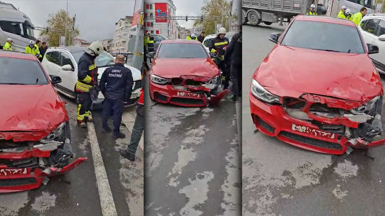 Ordu Altınordu’da İki Otomobil Çarpıştı Bir Kişi Hastaneye Kaldırıldı