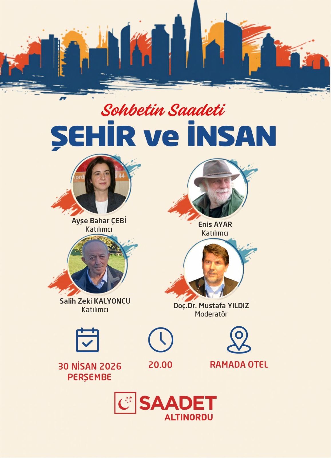 Saadet Partisi Altınordu’dan Şehir Ve İnsan Paneli 30 Nisan’da Düzenlenecek