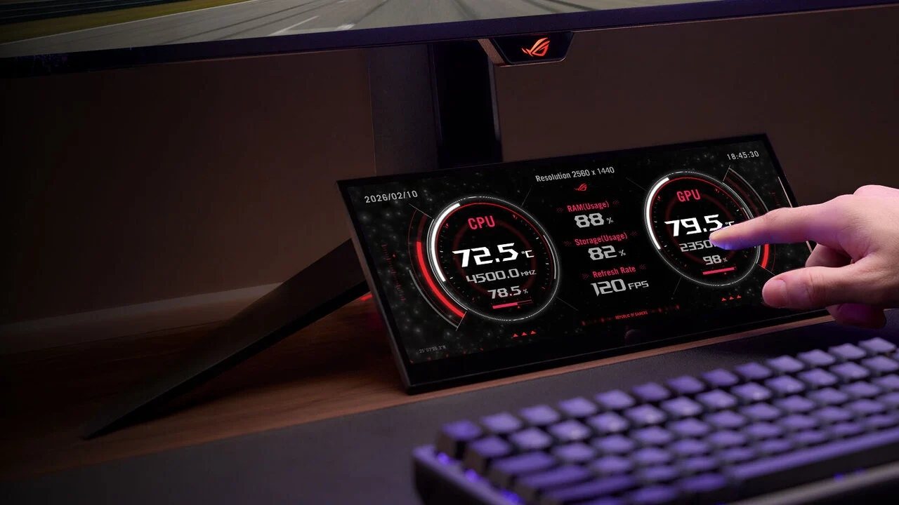 Asus ROG Strix XG129C Tanıtıldı Oyuncular İçin Dokunmatik İkincil Ekran Dönemi