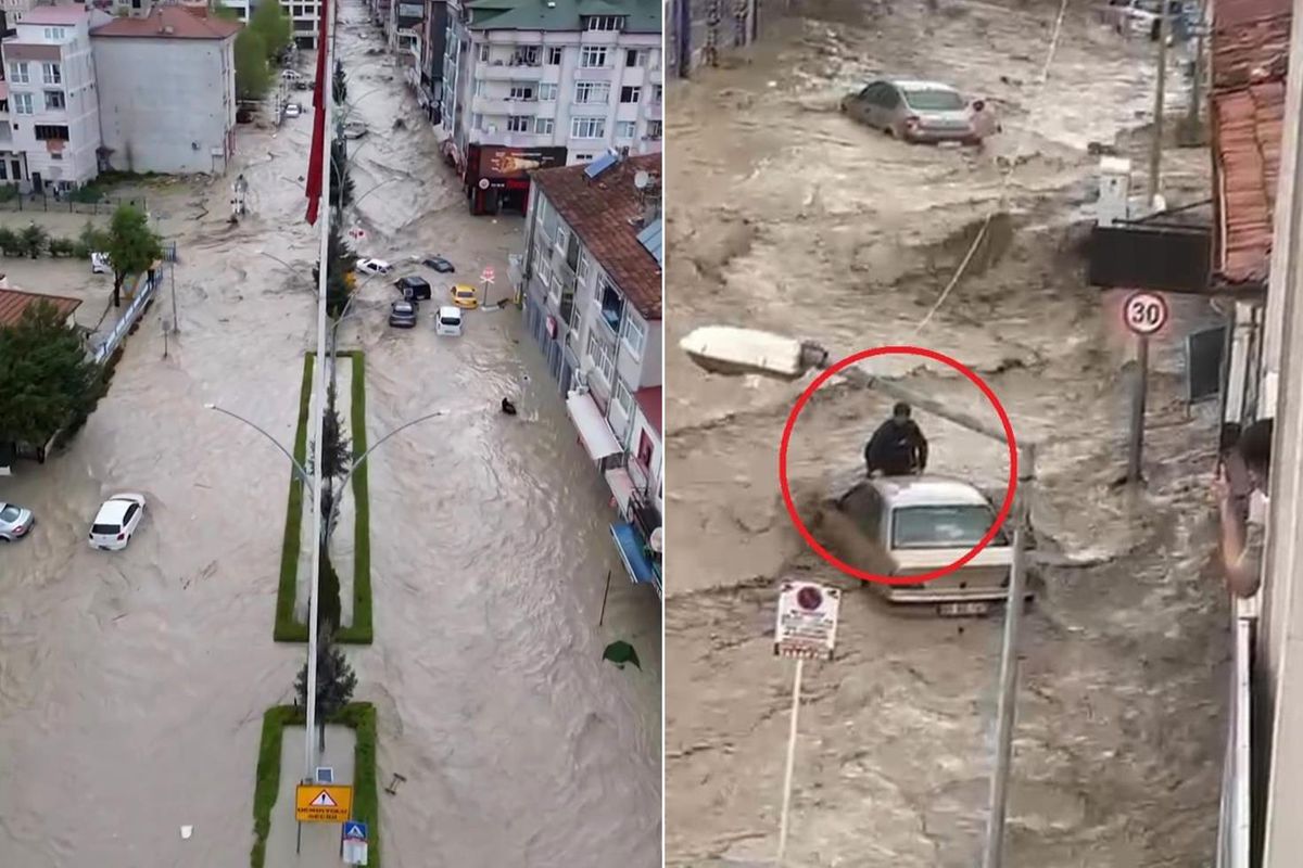 Samsun Havza’da 10 Dakikalık Yağış Sele Dönüştü: Araçlar Sürüklendi 12 Kişi Yaralandı
