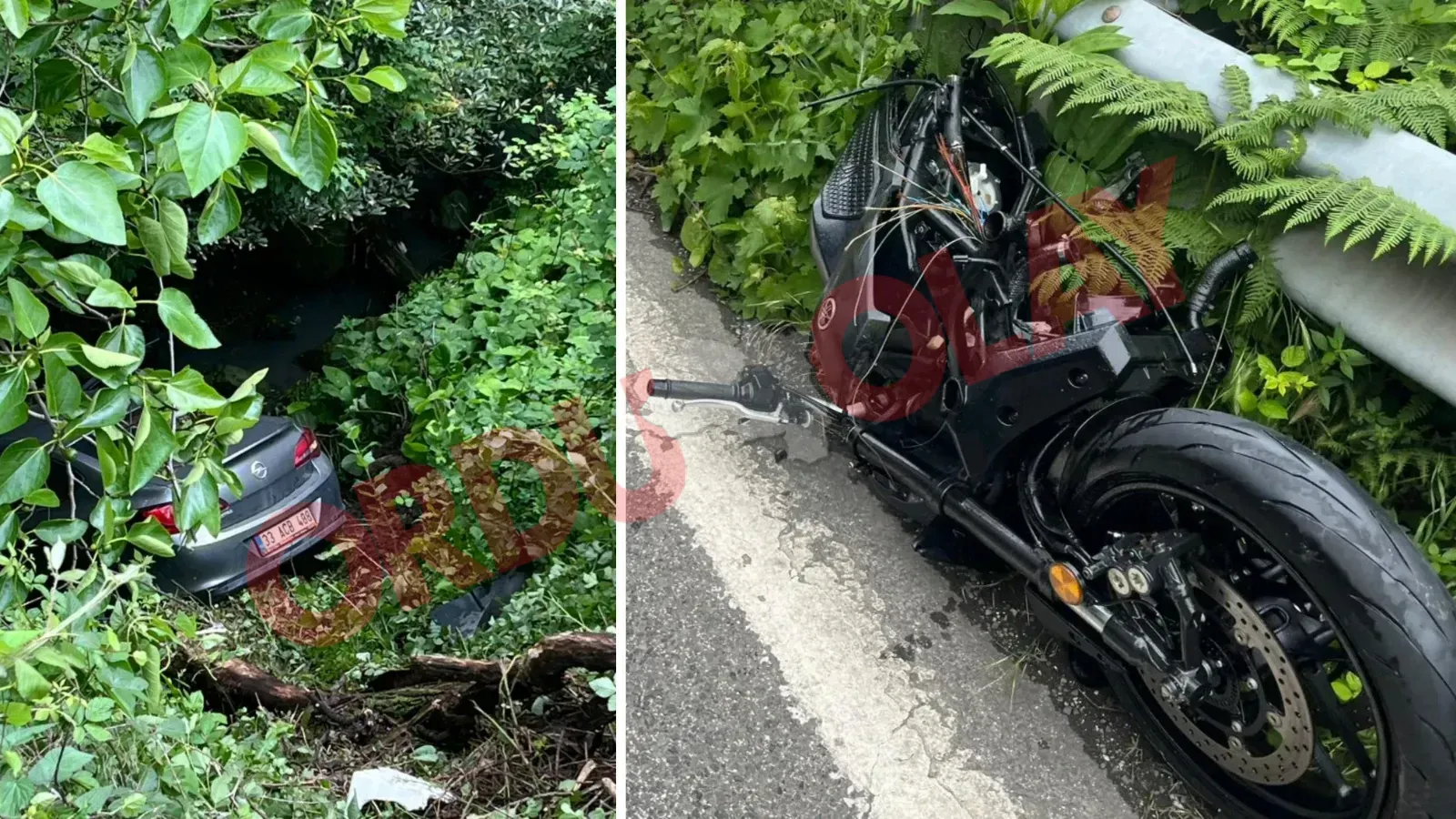 Ordu Sahil Yolunda Otomobil İle Motosiklet Çarpıştı 3 Kişi Yaralandı