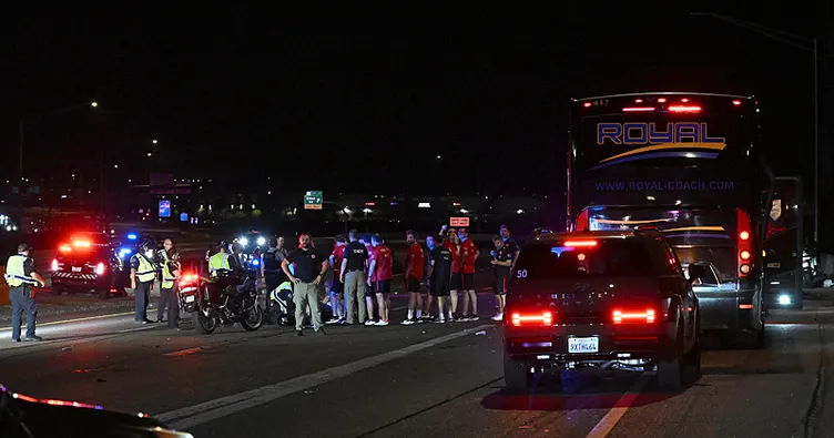 Arizona’da A Milli Takım Kafilesine Eşlik Eden Polis Kaza Yaptı