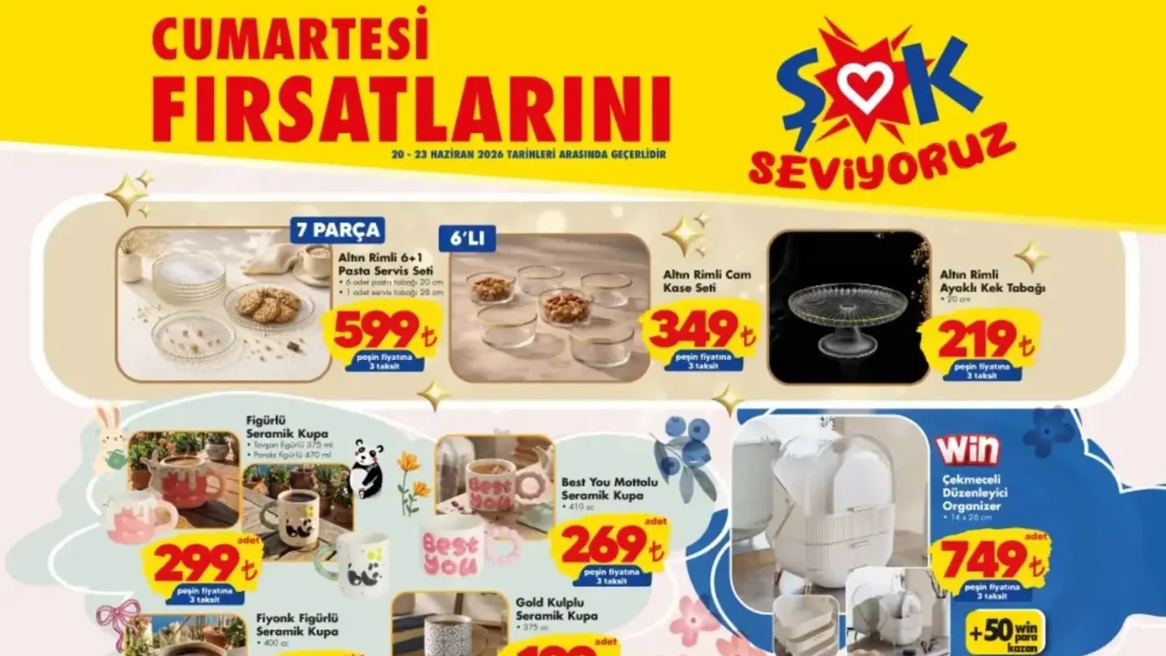 ŞOK 20 Haziran 2026 Aktüel Kataloğu Yayınlandı! Hafta Sonuna Özel İndirimler Dikkat Çekiyor