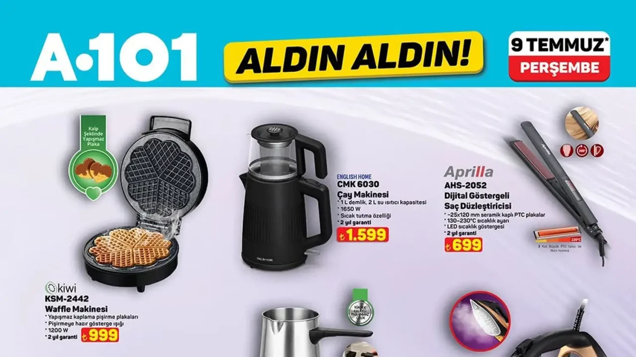 A101 9 Temmuz 2026 Aktüel Ürünler Kataloğu Yayınlandı! İşte Haftanın İndirimli Ürünleri