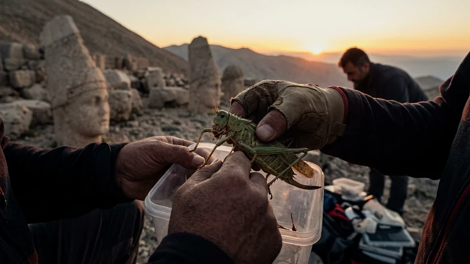 Nemrut Dağı’nda Çekirge Toplarken Yakalandılar: Bu Böcekler Neden Bu Kadar Değerli?